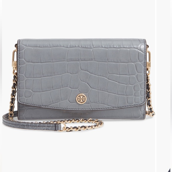 Tory Burch Robinson Croc WOC - Picture 1 of 8